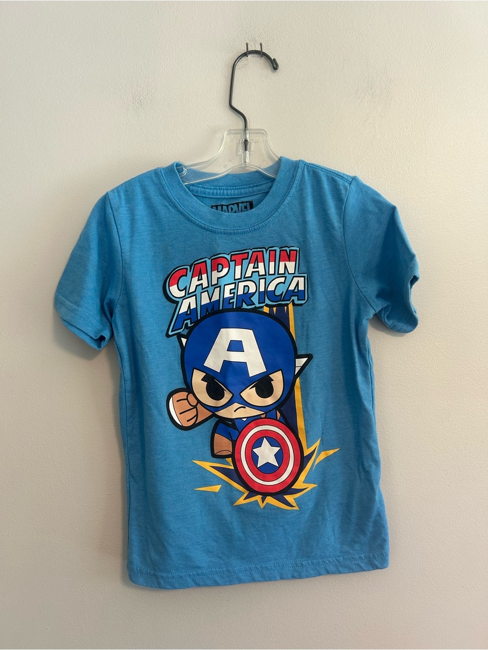 Marvel 5t Captain America Blue Graphic short sleeve T-shirt